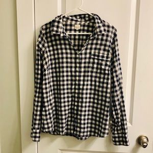 Jcrew button down- gingham navy